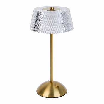 Светильник переносной настольный BY Роял, 30 см, LED, 800 мАч, Type-C 5В/1А, 3 реж, металл, пластик