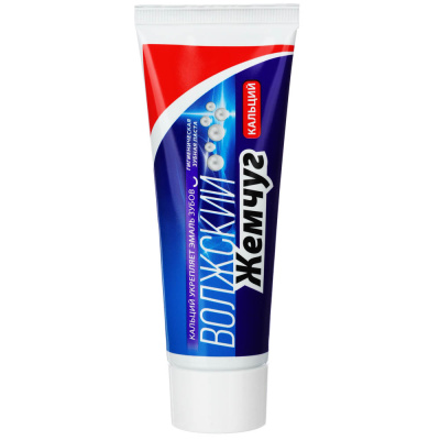 Зубная паста ВОЛЖСКИЙ ЖЕМЧУГ Кальций, п/б, 90гр