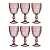 MILLIMI Набор бокалов 6 шт, 320 мл, стекло, бордовый ромб