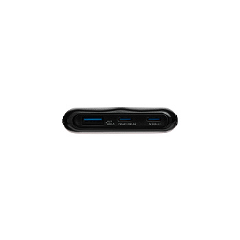 Аккумулятор мобильный BY Prime, 10000 мАч, 1xUSB-A, 2xUSB-C, 20W, 3A, пластик, черный