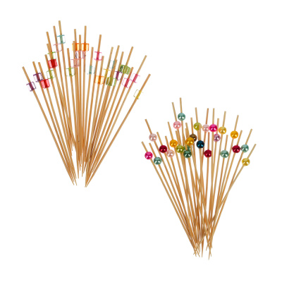 Шпажки для канапе тм Fntastic 24шт, 12см, дерево, пластик, Жемчужины, Кристаллы, арт 3