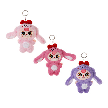 ИГРОЛЕНД Игрушка мягкая "Кроля с бантиком" 12 см, полиэстер, микс видов