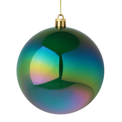 СНОУ БУМ Шар 10см пластик, зеленый перламутр, 26-247