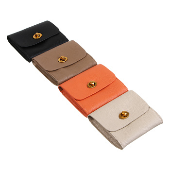 ЮL Кошелек на метал.застежке, 2 отделения ПУ, 10,8х8,8x3 см, 4 цвета