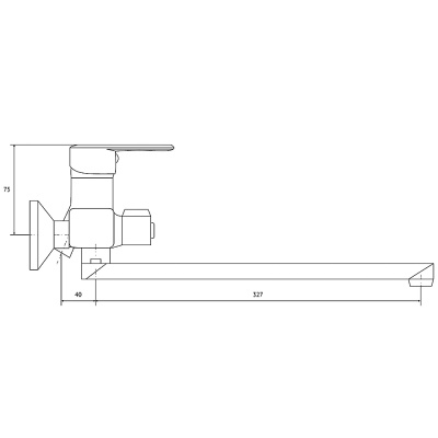 СоюзКран Смеситель для ванны с душем, прямой излив 35см, кер. картридж 35мм, белый, цинк, SK08-P105