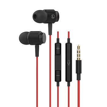 Наушники проводные внутриканальные с микрофоном BY HiFi, 10мм, jack 3.5мм, 120см, чёрный