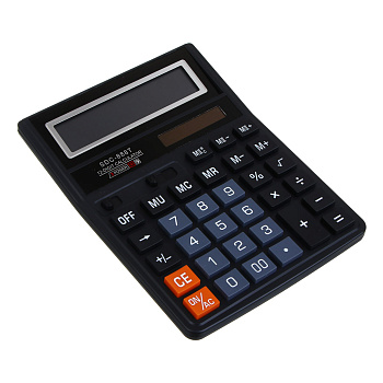 Калькулятор настольный ClipStudio 12-разр, 888, 18,8х14,4см, пластик, цвет черный, цвет.коробка