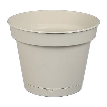 Горшок Mint 5л, d24см, h18см с поддоном светло-беж.