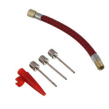 Набор для накачивания мячей, тм BY SPORT, (3 иглы, шланг, колпачок)