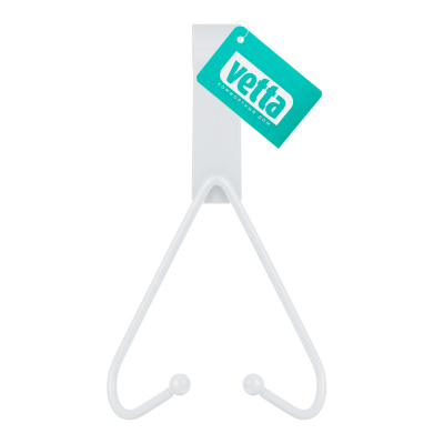 Вешалка надверная тм VETTA, 2 крючка, металл, 12х15х5см, 3 цвета