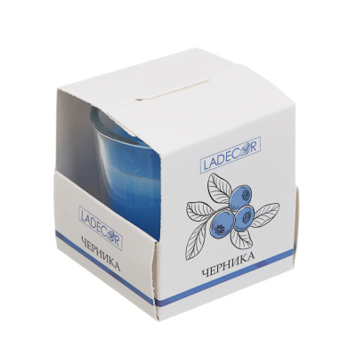 LADECOR Свеча ароматическая в стеклянном подсвечнике, в подарочной коробке, 4,5x4,5 см, 6 видов.