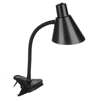 Светильник переносной настольный на прищепке BY, 230В, 5 Вт, 300Лм, металл, пластик, черный