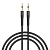 Аудиокабель AUX-AUX 3.5мм mini jack BY Base, 1.2м, позолоченный, PVC, черный