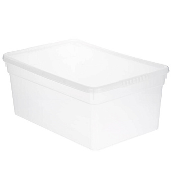 Ящик для хранения BASIC, с крышкой, 36,9х24,7х15,4см, 10л , полипропилен