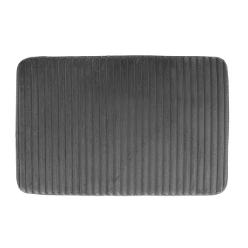 Коврик для ванной комнатытм VETTA Talli, ворсовый полосатый, фланель 220г/м², 80х50см, серый