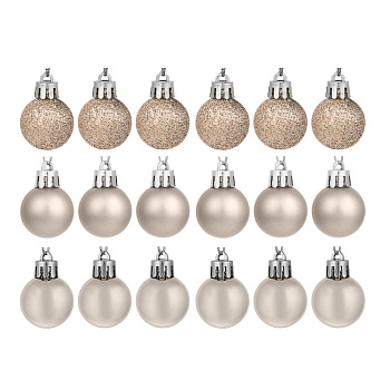 СНОУ БУМ Набор шаров 3 см, 18 шт, шампань, 26-168