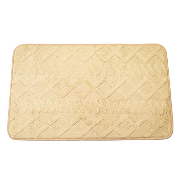 Коврик для ванной 50х80см WARM, LATTE5, бежевый, полиэстер, SWM-4012-BG-B