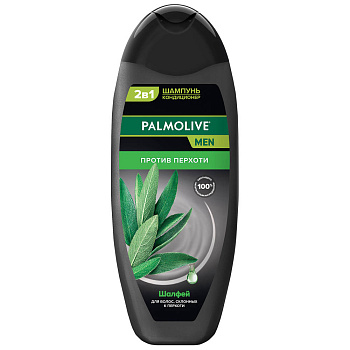 Шампунь-кондиционер мужской Palmolive MEN 2в1 Против перхоти, Шалфей, 450мл