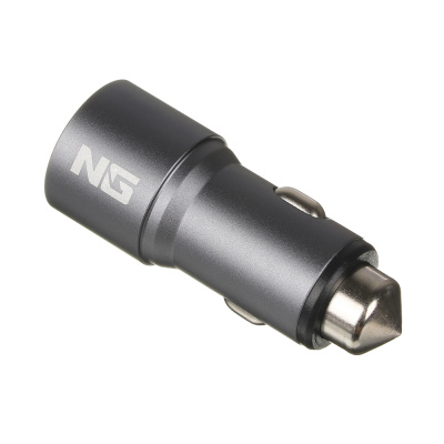 ЕРМАК Устройство зарядное автомобильное, 1xTYPE-C, 1xUSB, 3.1 A, 12/24В, металл