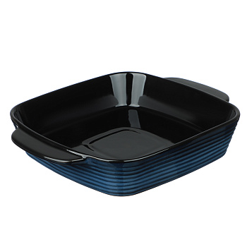 Форма для запекания и сервировки квадратная 26х21х5см тм MILLIMI синий, керамика