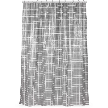 Шторка для ванной тм VETTA Квадро, ПЕВА 60г/м2, 180x200см, серый цвет