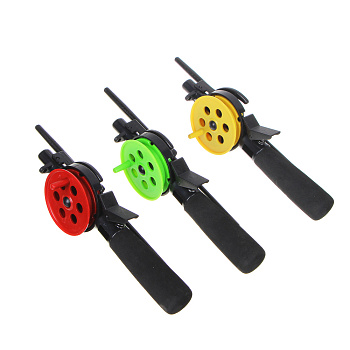 AZOR FISHING Удочка для зимней рыбалки 35см, с катушкой, съемные ножки, файберглаc, 3 цвета