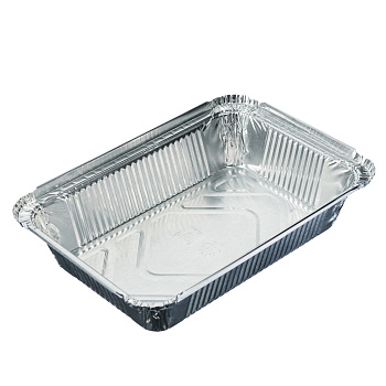 Форма для запекания, алюминиевая фольга, 21,2x14,7x4см, дно 17,4x10,9см, 780мл, L-край, R1L