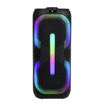 Колонка беспроводная BY Radiance, 20Вт,светомузыка,2400мАч,TWS,USB,BT 5.3,ВШГ 46x20x20см, черный
