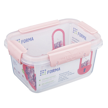 Контейнер для продуктов герметичный Butterfly прямоугольный 0,75л (156х112х84мм) 2 цвета