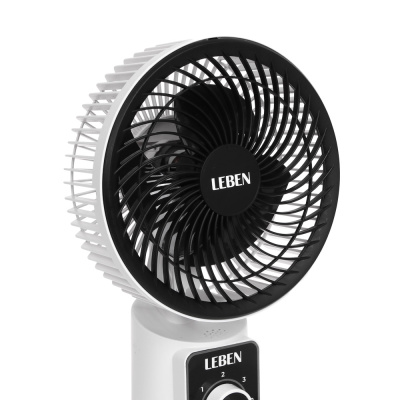 Вентилятор напольный тм LEBEN 25Вт, 3 скорости, диаметр 20см, 220в, белый