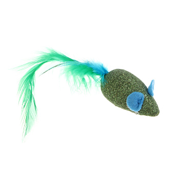 VETTA Игрушка для домашних животных, мята, перо, 4,5х2,5 см