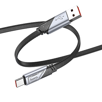 Кабель для зарядки USB(A)-Type C hoco. модель U119 Machine, 1 м, 5А, черный