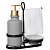 VETTA Диспенсер для моющего средства с салфеткой и металлической стойкой