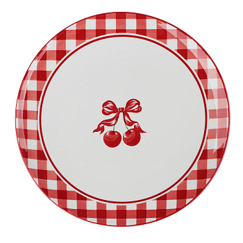 Тарелка подстановочная Черри тм MILLIMI, 27см, фарфор, белый