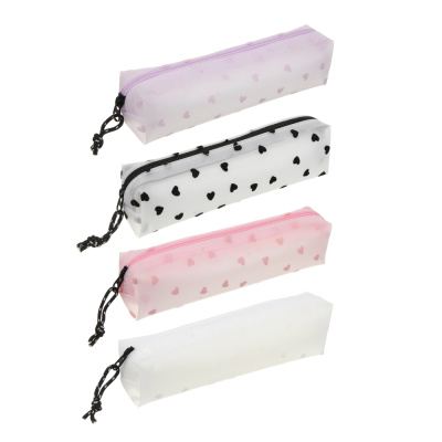 Пенал прямоугольный 1 отделение, 20х4,5х4,5см, ПВХ, 4 цвета