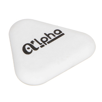 Ластик ClipStudio Альфа 4,5х4,5х0,9см, треугольный белый, улучшенное стирание, ТПР