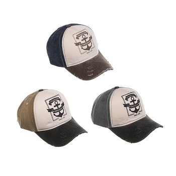 Кепка для взрослых с рисунком, р.56-58, 80% хлопок, 20% полиэстер, тм GALANTE, разноцветная