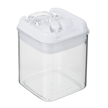 Банка для сыпучих продуктов, тм VETTA, Миндаль, 300мл квадратная, пластик