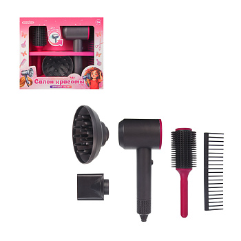 ИГРОЛЕНД Игровой набор бытовой техники "Салон красоты", пластик, 2хАА, 28х7,5х25 см