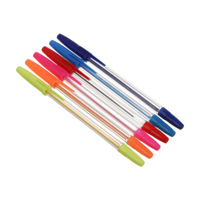 Набор ручек шариковых Clipstudio 6 цветов, наконечник 0,7 мм, в пакете с подвесом