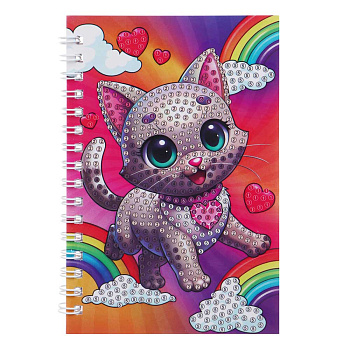 ХОББИХИТ Набор для творчества "Скетчбук со стразами", основа, стразы, стилус, 10х15см, 4-6 диз.