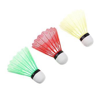 Воланы для бадминтона, тм BY SPORT, набор 3шт, цветные, в тубе, ПВХ