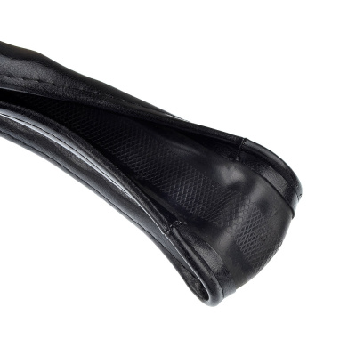 ЕРМАК Оплетка руля, натуральная кожа глянец, цвет черный, размер M