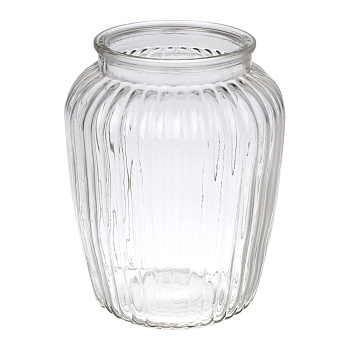 Ваза, 14х18,5 см, стекло, прозрачная