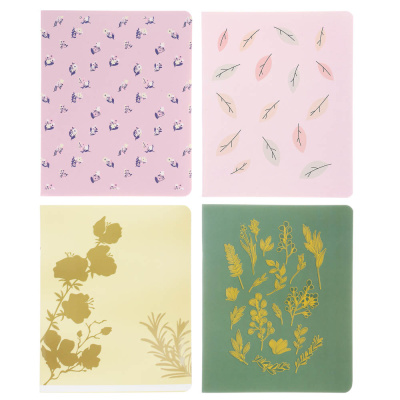 Тетрадь 48 л. "Botanica" А5, в клетку, на скобе, скругленные углы, в ассортим.