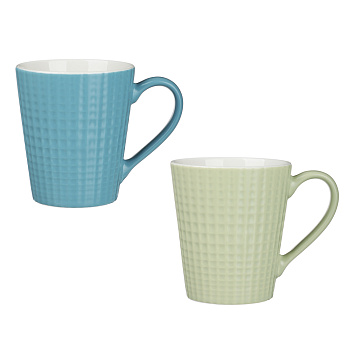 Кружка Клетка тм MILLIMI, 335мл, 2 дизайна, фарфор