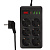Удлинитель, сетевой фильтр 6 гнезд 3м BY Black, 3*USB, 1*type-C,выкл., 2500Вт,чёрный