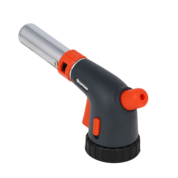 Горелка газ. с керамическим изолятором тм ЕРМАК, регулятор подачи воздуха, кнопка блок., 16x7x5см