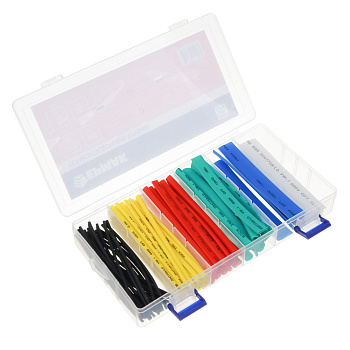 ЕРМАК Термоусадочные трубки 100 шт в пласт кейсе