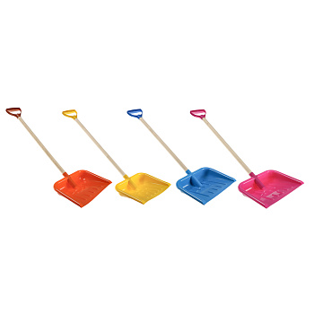 Лопатка пластмассовая с деревянным черенком 80см, РДП80